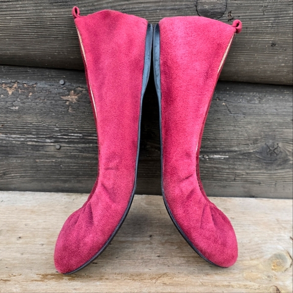 Nine West Carmeno Red Suede, Slip On, Ballet Flats. Women's Size 7M - Picture 11 of 15